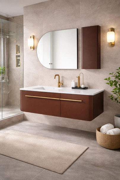 Regatta – Vanity Wall Hung 1600mm with Offset Basin, Mirror & Side Cabinet 