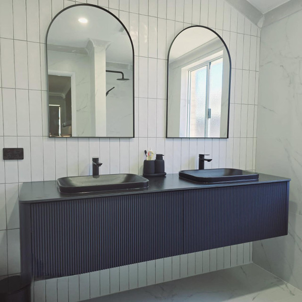 Juniper - Dark Blue Vanity Cabinet Wall Hung With Top & Basin 1200mm