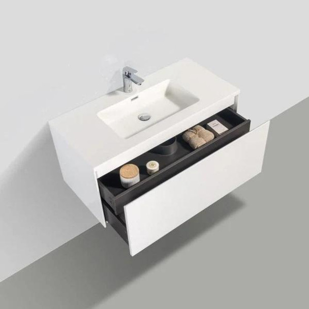 Maltese - White Vanity Cabinet Wall Hung 900mm (Vanity ONLY) 