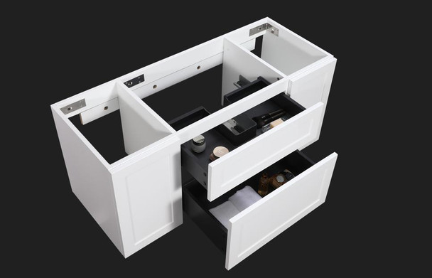 Maris - White Shaker Vanity Wall Hung 1200mm (Vanity ONLY) 