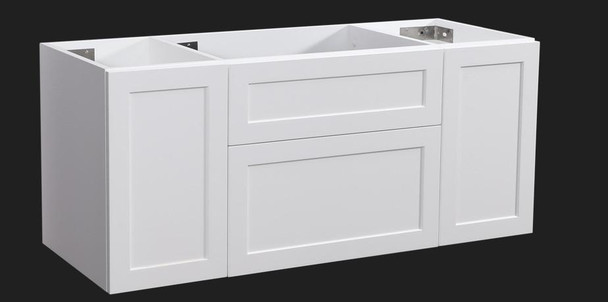 Maris - White Shaker Vanity Wall Hung & Top Options 1200mm