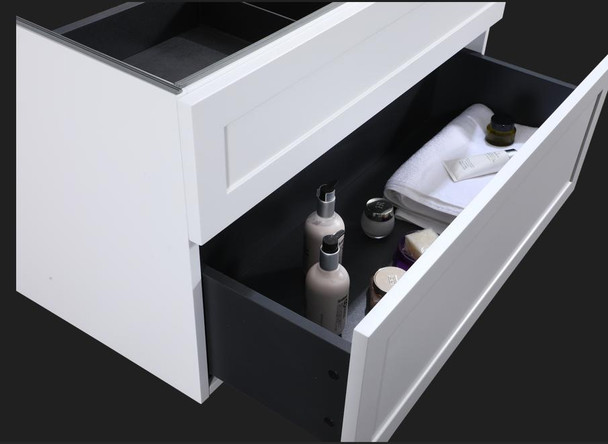 Maris - White Shaker Vanity Wall Hung 900mm (Vanity ONLY) 