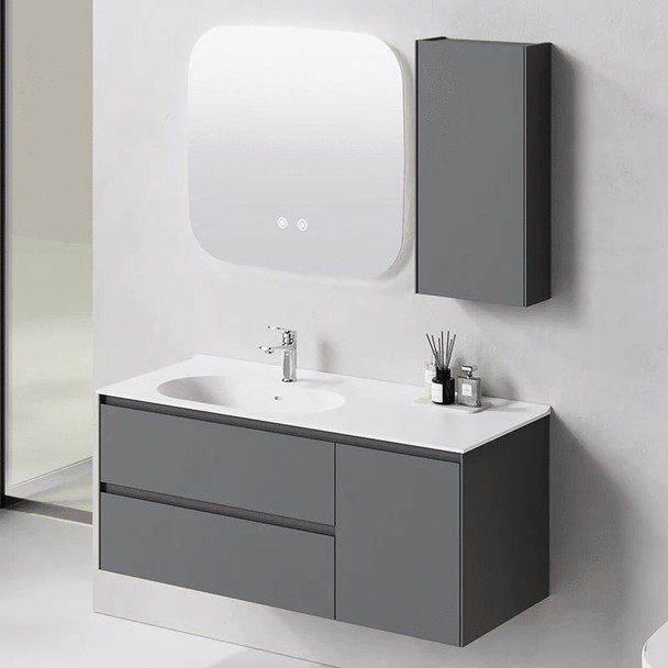 Jade Mirror & Grey Side Cabinet – 1200mm 