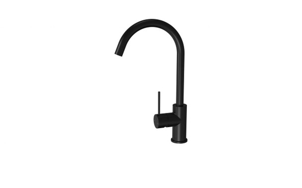 Siam - Matte Black Gooseneck Sink Mixer 