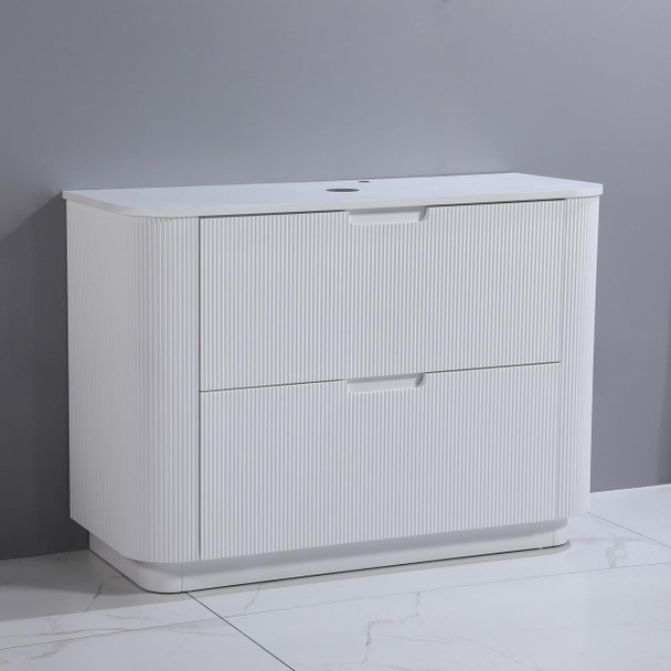 Roma - Fluted Floor Mount Vanity & Top Options Available 1200mm 
