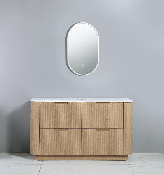 Roma - Fluted Floor Mount Vanity with Single Bowl Top Options Available 1500mm  