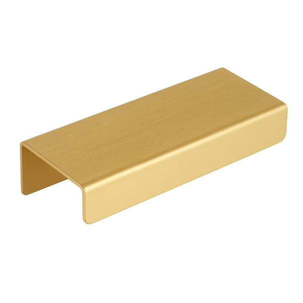 Brushed Gold Vanity Finger Pull Handle  - Square 150mm 