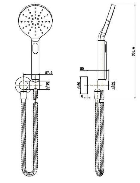 Sebastian - Chrome Hand Shower Holder Set 