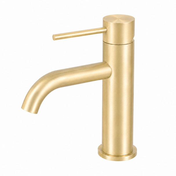 Groove - Brushed Gold Finish Stainless Steel Basin Mixer 