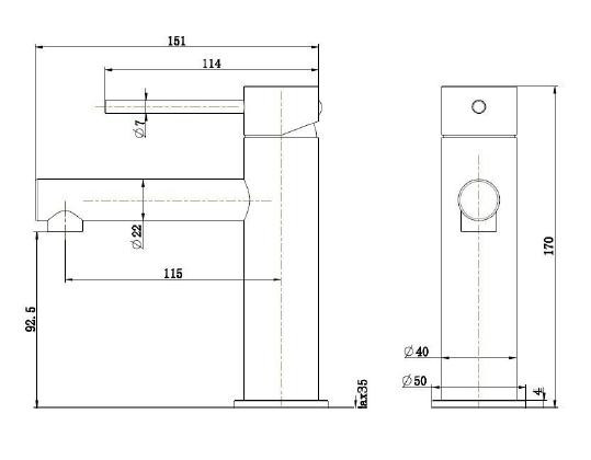 Sebastian - Chrome Basin Mixer 
