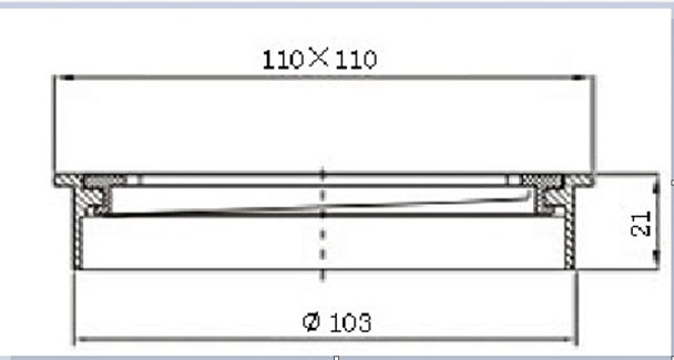 Rhino Floor Drain 1110 x 110mm - Chrome 