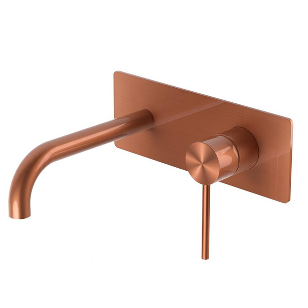 Sebastian - Copper Finish Wall Bath/Basin Mixer With Spout 