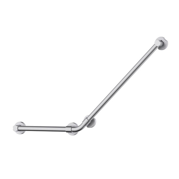 Care - Brushed Nickel Universal Curve Up Grab Rail 600 x 900mm 