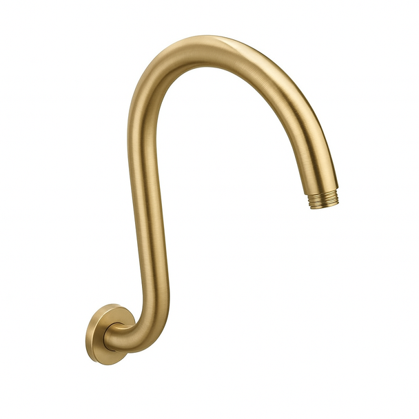 Boston - Brushed Gold Gooseneck Shower Arm