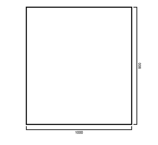 Pencil-Edge Mirror 1000mm 