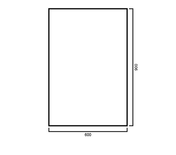 Pencil-Edge Mirror 600mm 