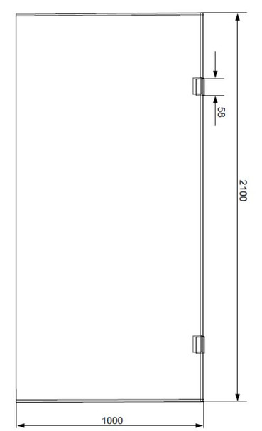 Rio Frameless Return Panel 1000 x 2100mm