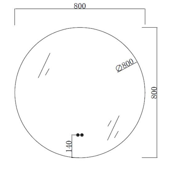 M408 LED Mirror - 800mm 