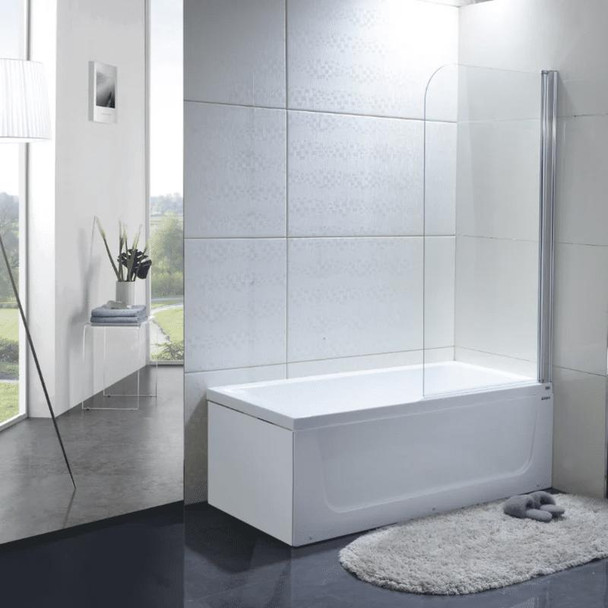 SR-LA003 - Silver 6mm Pivot Bath Glass Screen 700*1400mm 