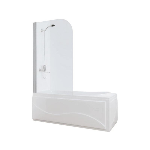 SR-LA003 - Silver 6mm Pivot Bath Glass Screen 700*1400mm 