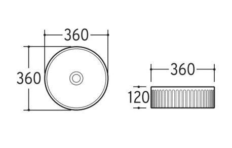Beyond 2 - Gloss White Fluted Above Counter Basin 