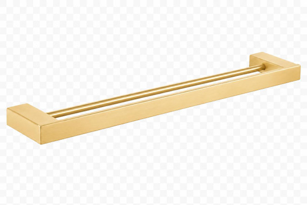 Rhino - Brushed Gold Double Towel Rail 600mm 