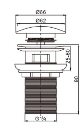 Verve - Matte Black Pop-Up Waste With Overflow