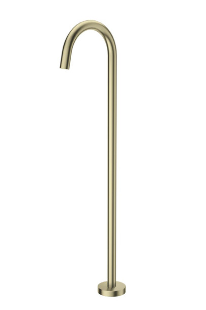 Verve - Brushed Gold Freestanding Floor Mount Bath Spout 