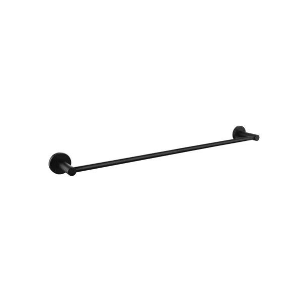 Sebastian - Matte Black Single Towel Rail 600mm 