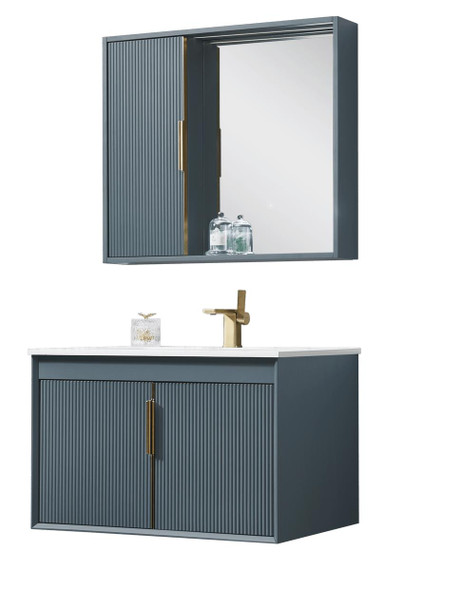 Ivy - Mirror Cabinet Teal 900mm 