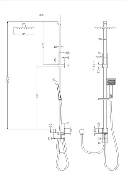 Groove - Twin Shower Set 2 in 1 - Chrome
