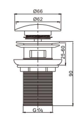 Verve - Chrome Pop-Up Waste With Overflow 