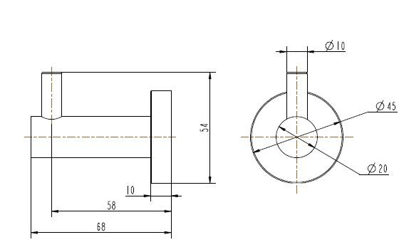 Sebastian - Brushed Gold Robe Hook 