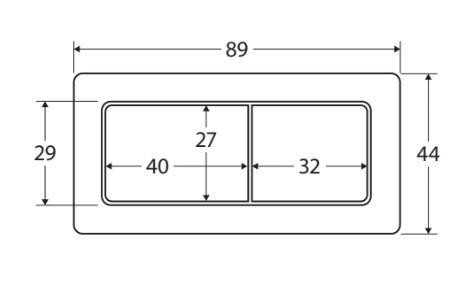 Flush Button Kit Brushed Gold 
