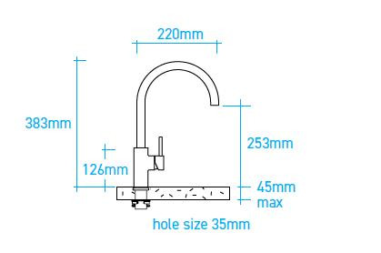 Billi - Mixer Tap Round Gooseneck Stand-Alone in Matte White 