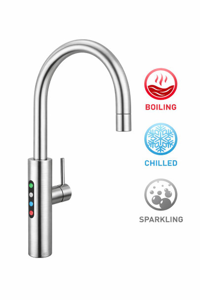 Billi - B-5000 Sparkling with Gooseneck Multifunction Mixer Tap in Brushed 
