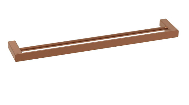 Fiona - Copper Finish Double Towel Rail 600mm 