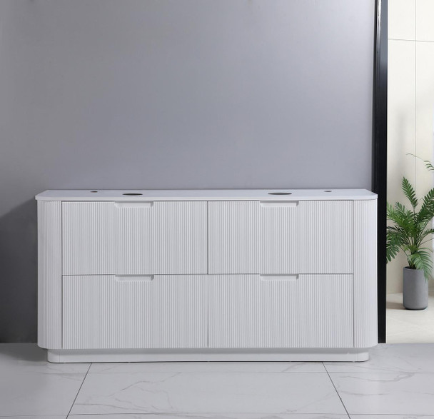 Roma - Fluted Floor Mount Vanity with Double Bowl Top Options Available 1800mm  