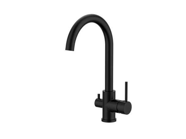 Dual Filter Matte Black Sink Mixer Inc Water Filter Unit 