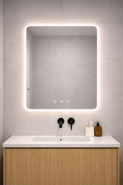LED Square Sensor Mirror 600mm