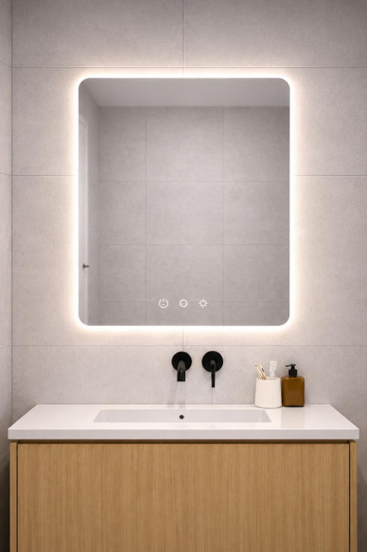 LED Rectangle Sensor Mirror 600mm 
