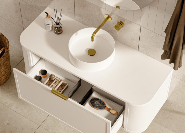 Chelsea White Wall Hung Vanity 1200mm 