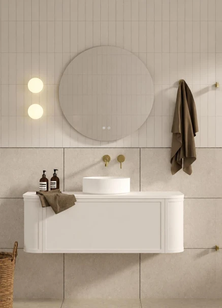 Chelsea White Wall Hung Vanity 900mm 