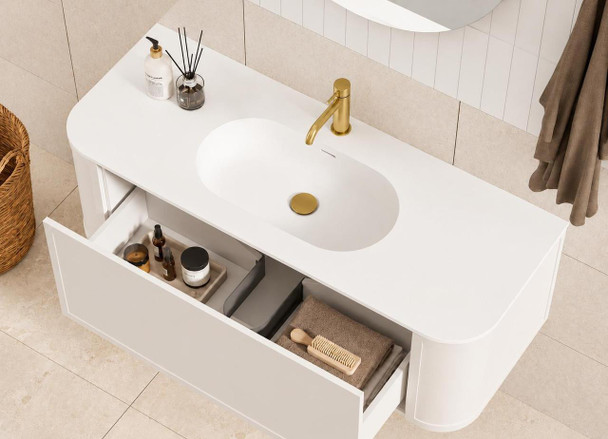Chelsea White Wall Hung Vanity 900mm 