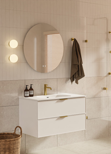Hadley Matte White Wall Hung Vanity 900mm