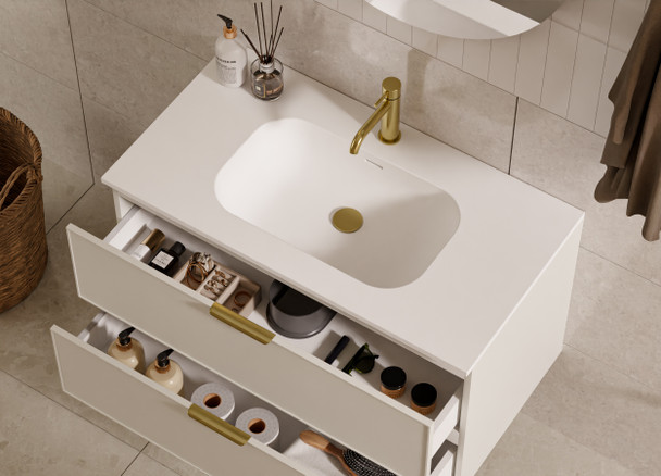 Hadley Soft Grey Wall Hung Vanity 900mm