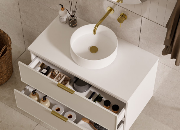 Hadley Soft Grey Wall Hung Vanity 900mm