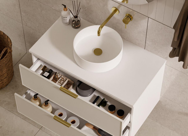Hadley Soft Grey Wall Hung Vanity 900mm 