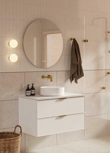Hadley Matte White Wall Hung Vanity 750mm