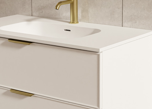 Hadley Matte White Wall Hung Vanity 750mm